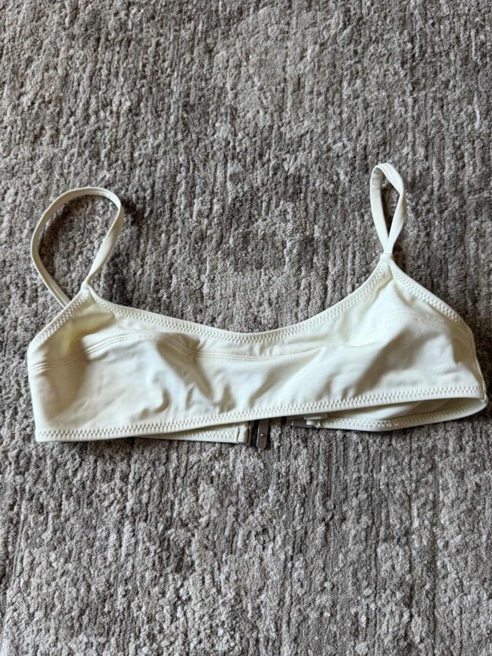 Solid & Striped White Bralette Bikini Top - M